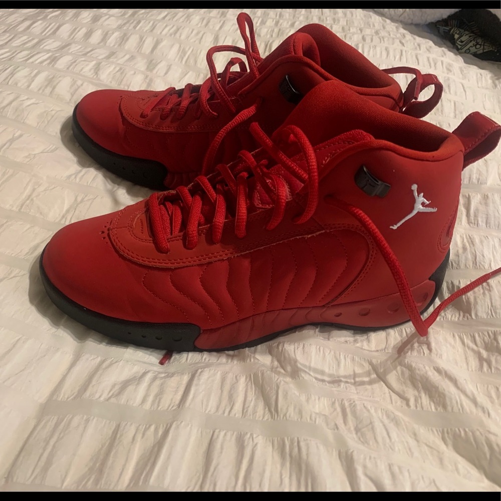 Jumpman red Jordans.
